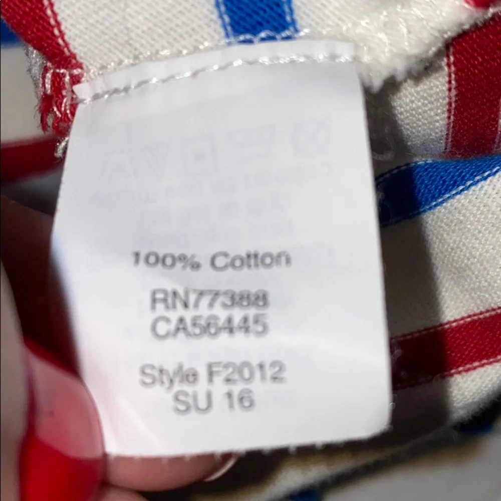 J.Crew Factory Red, White & Blue Striped Short Sleeve Tee – Women’s XL